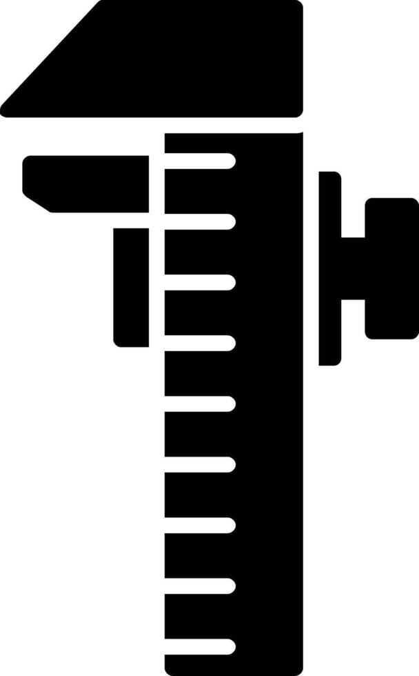 Caliper Glyph Icon vector