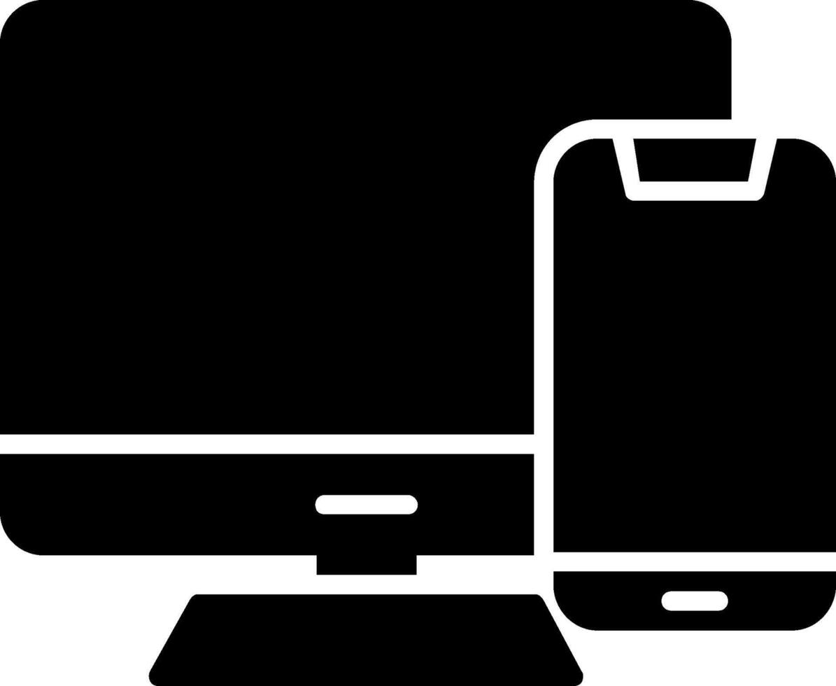 Responsive Devices Glyph Icon vector
