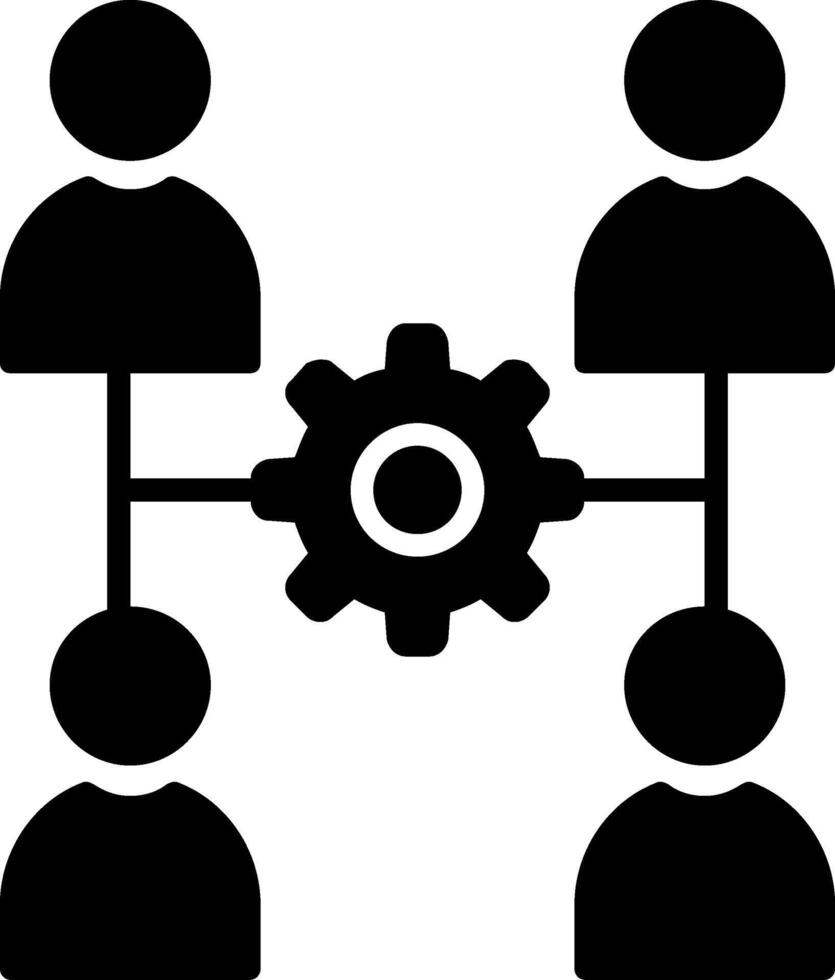 Team Management Glyph Icon vector
