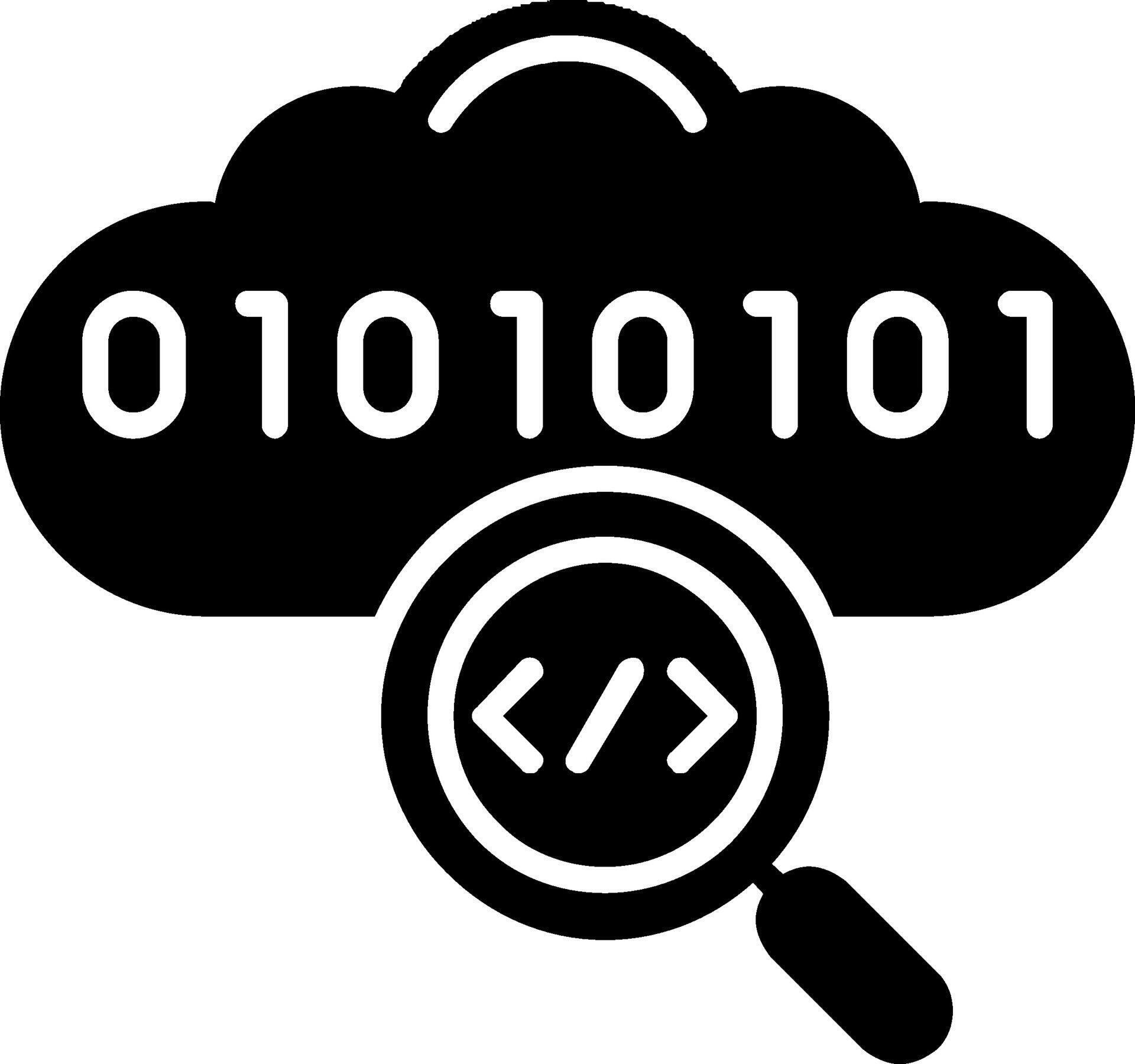Cloud Coding Glyph Icon 43293411 Vector Art at Vecteezy