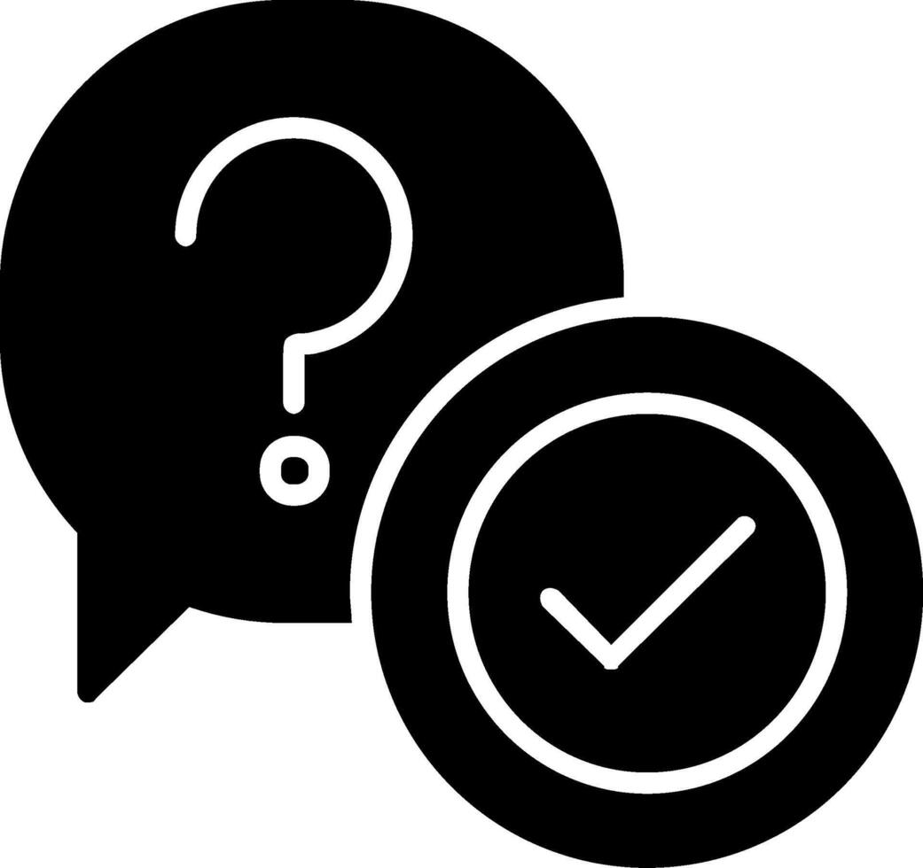 Question Glyph Icon vector