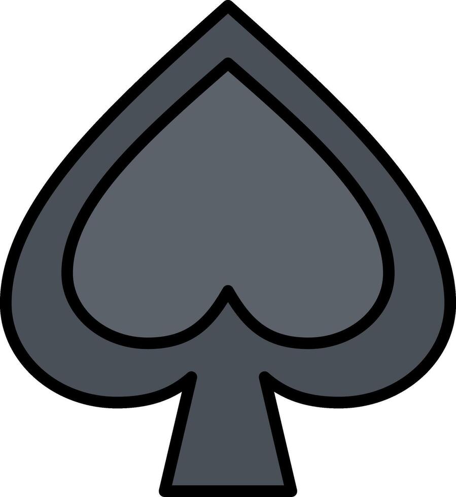Spade Line Filled Icon vector