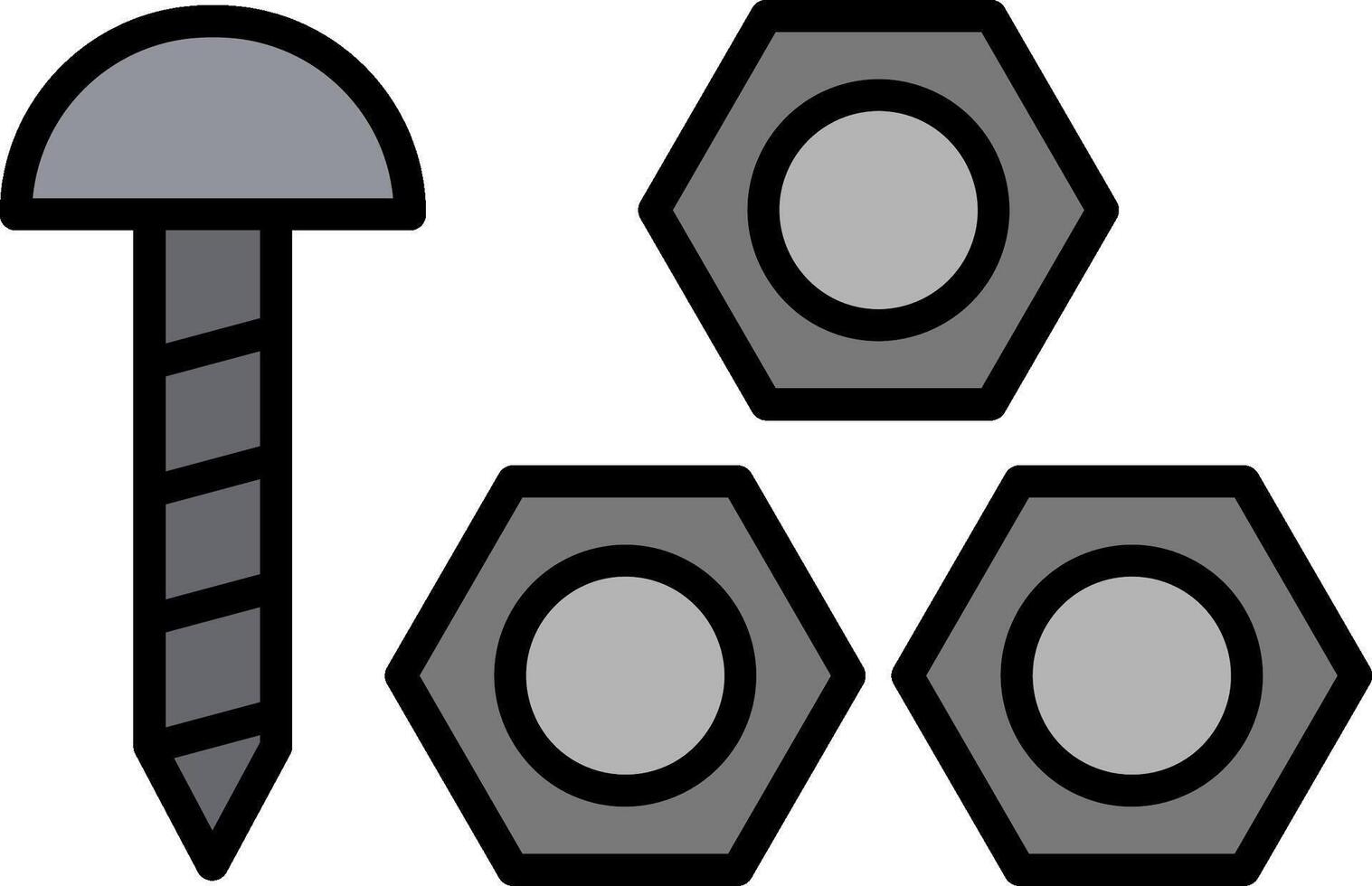 Nuts Line Filled Icon vector