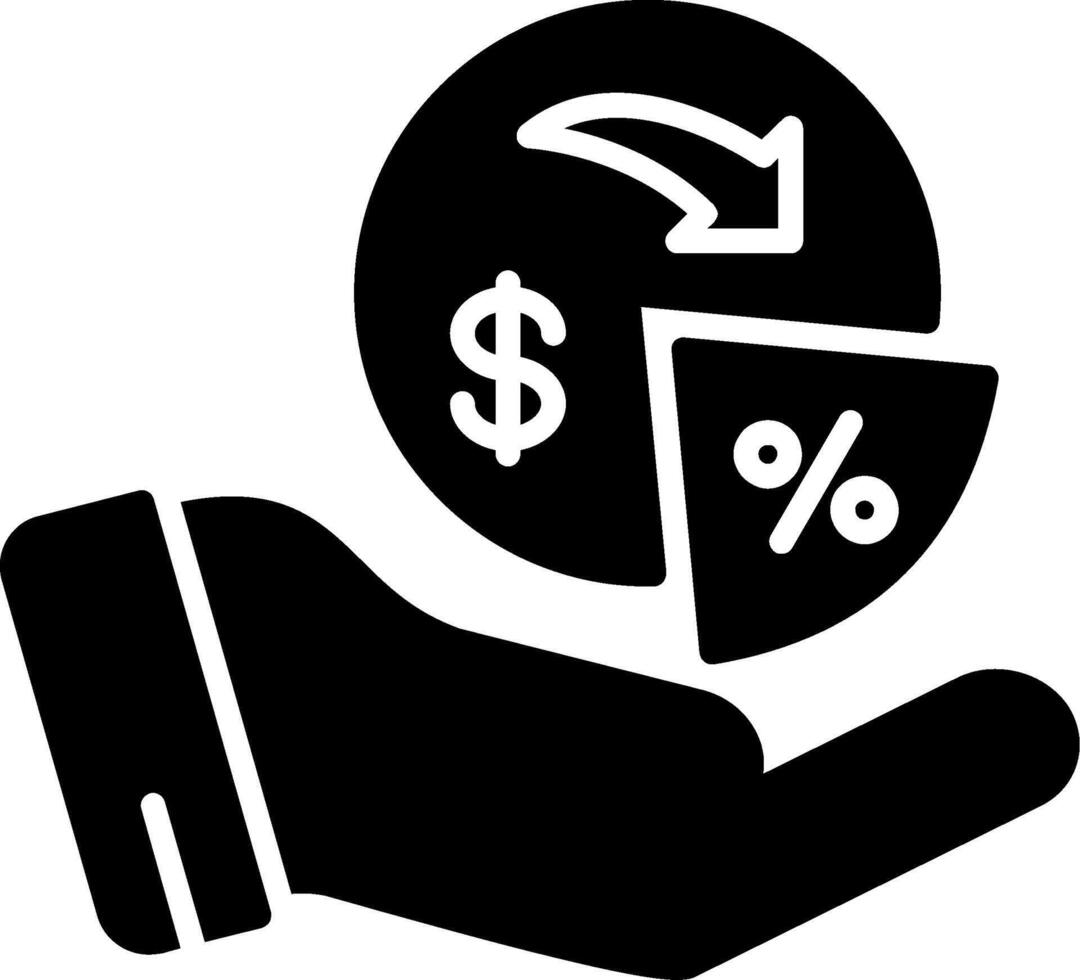 Dividends Glyph Icon vector