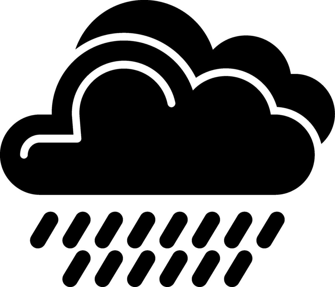 Rain Glyph Icon vector