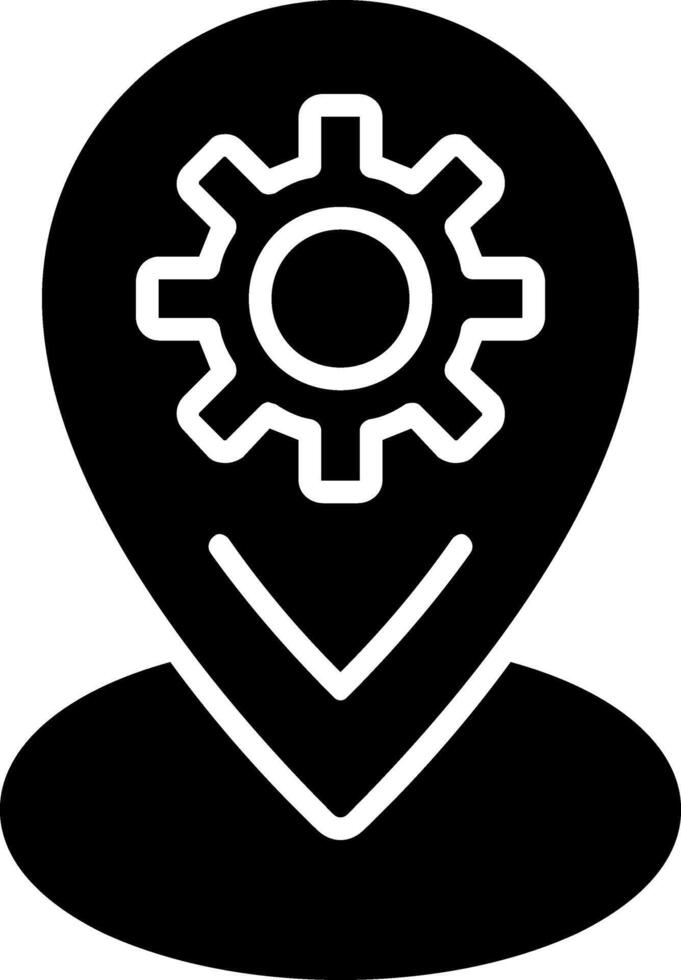 Location Glyph Icon vector