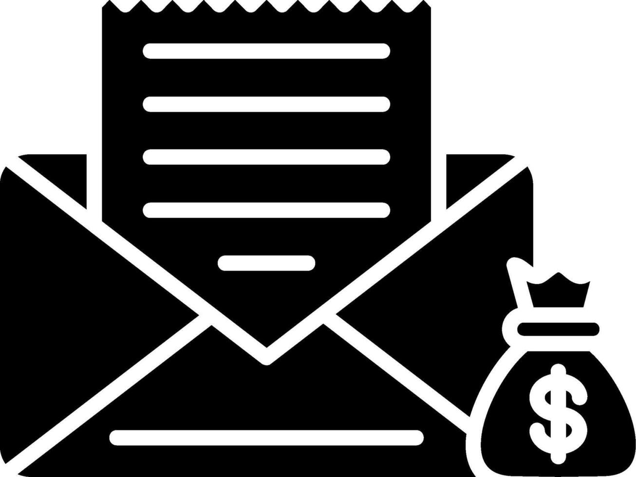 Envelope Glyph Icon vector