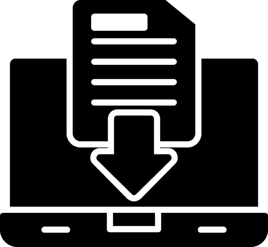 Laptop Glyph Icon vector