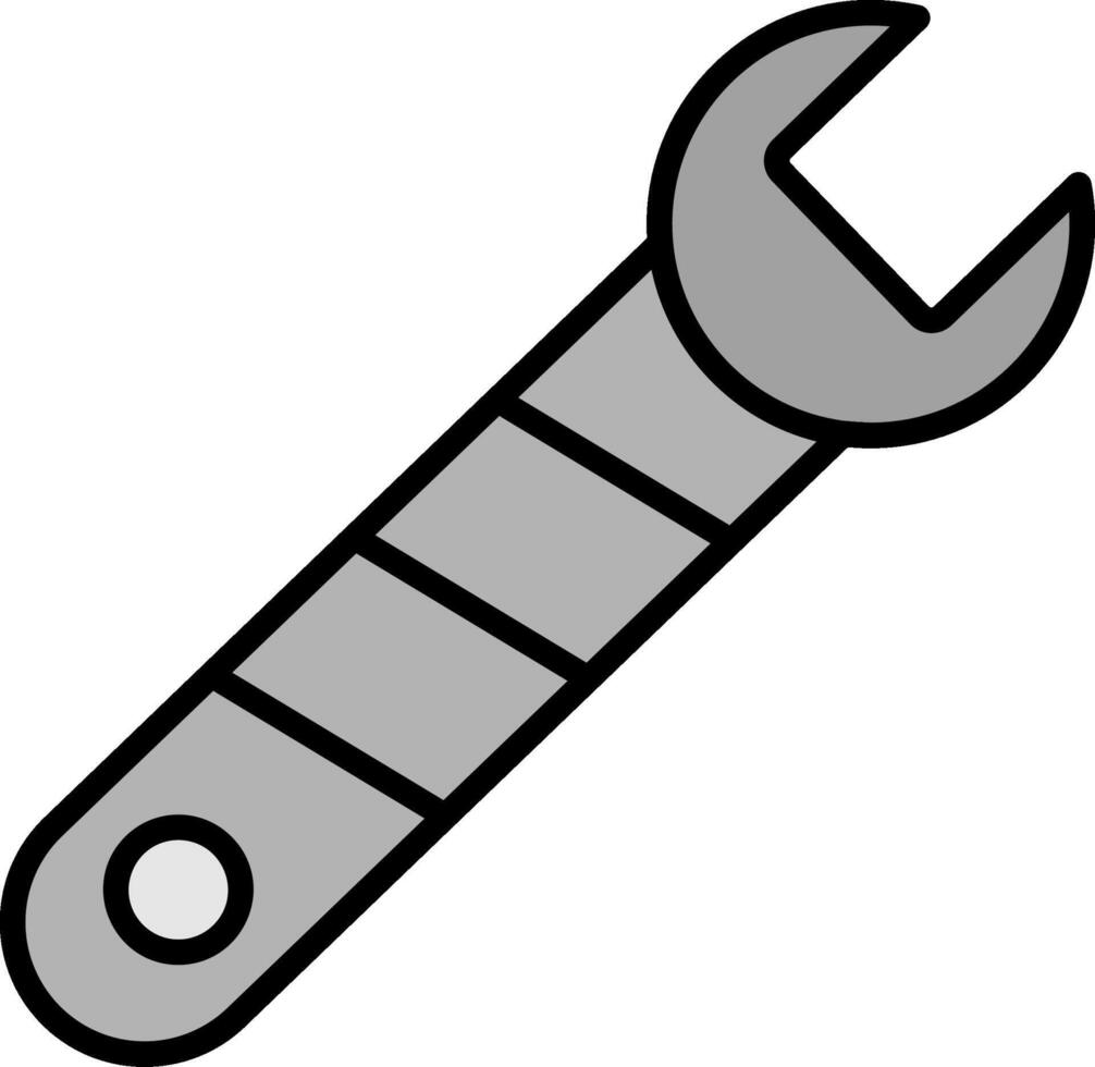 Wrench Line Filled Icon vector