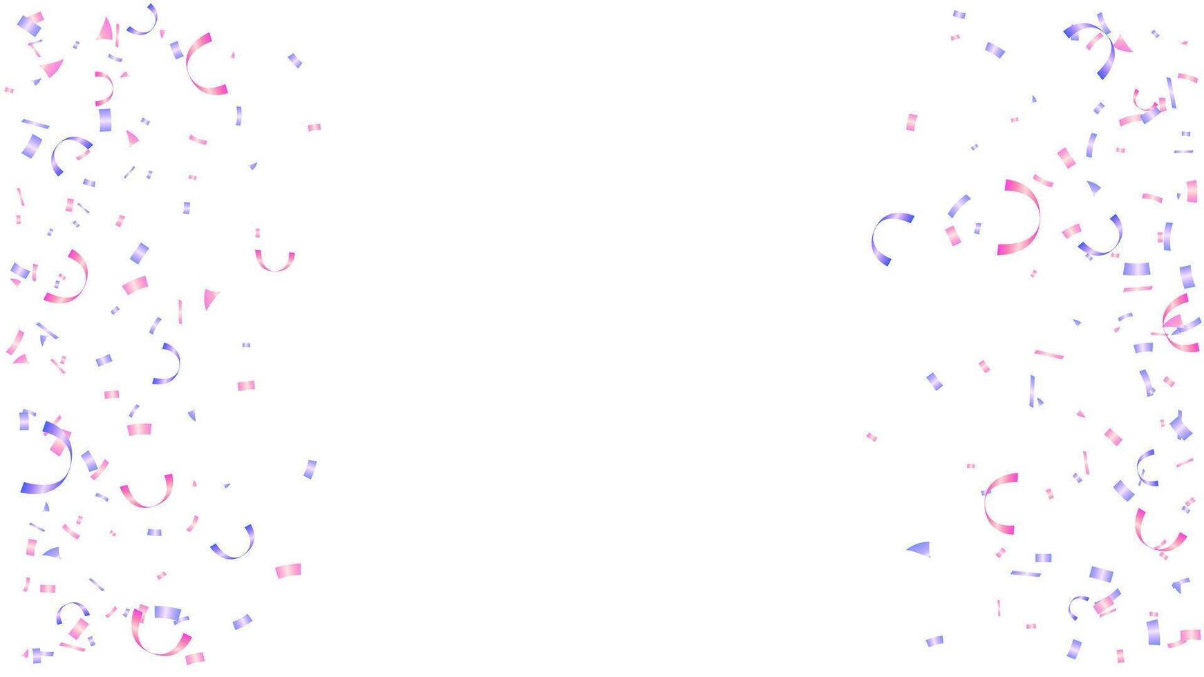 pink and purple confetti frame template for celebration holiday decorative elements vector