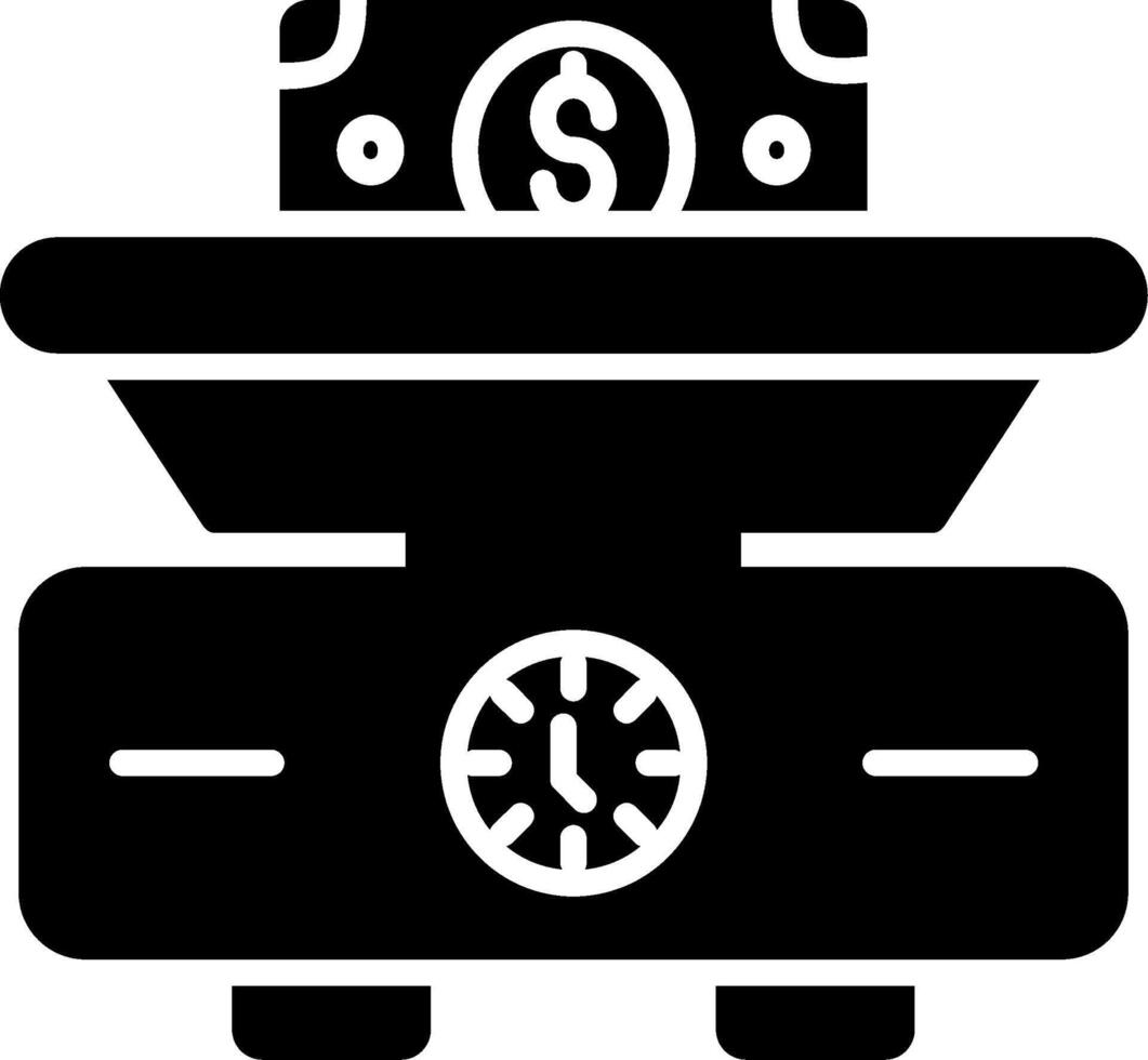 Weighing Scale Glyph Icon vector