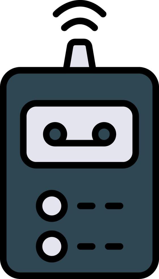 Recorder Line Filled Icon vector