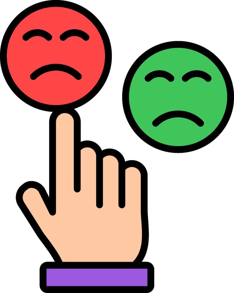 Customer Satisfaction Line Filled Icon vector