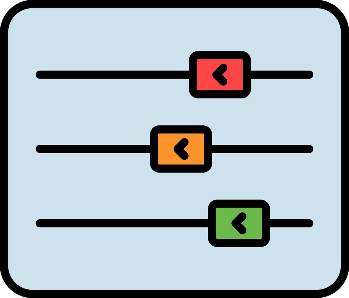 Sliders Line Filled Icon vector