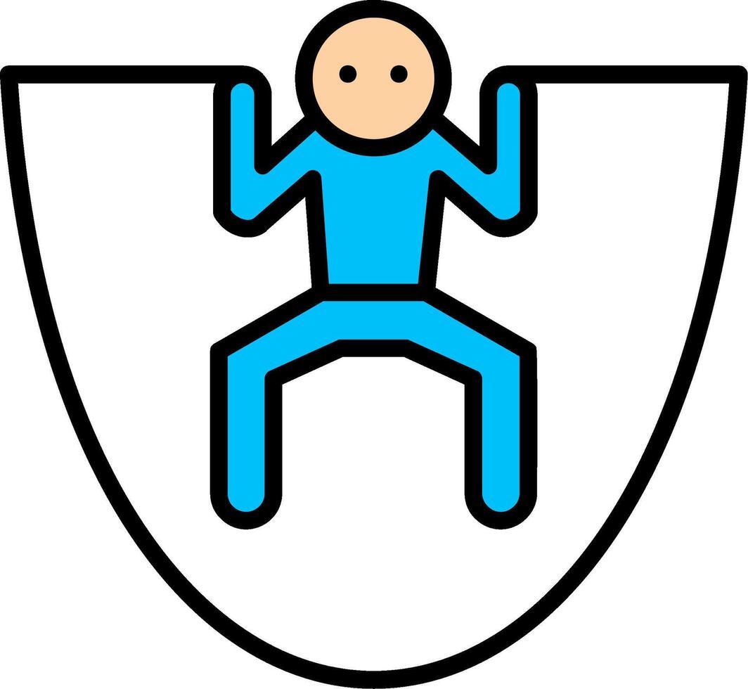 Skipping Line Filled Icon vector