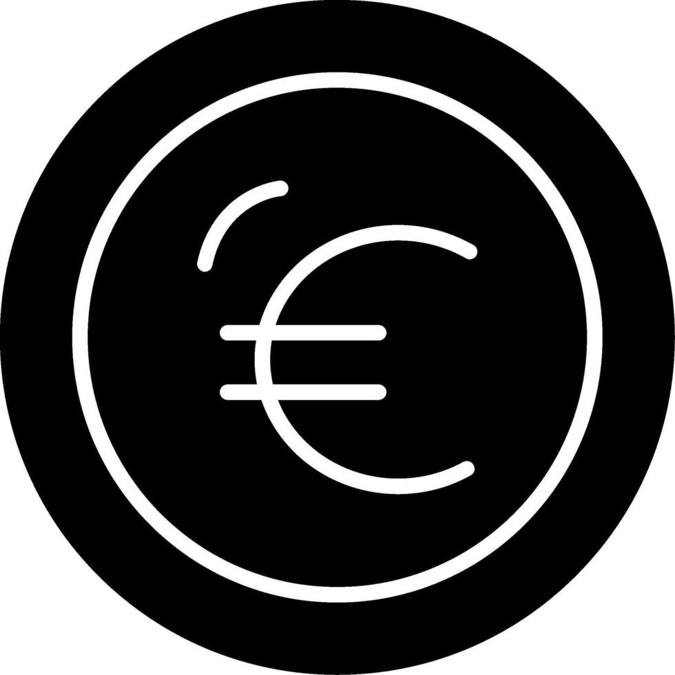 Euro Glyph Icon vector