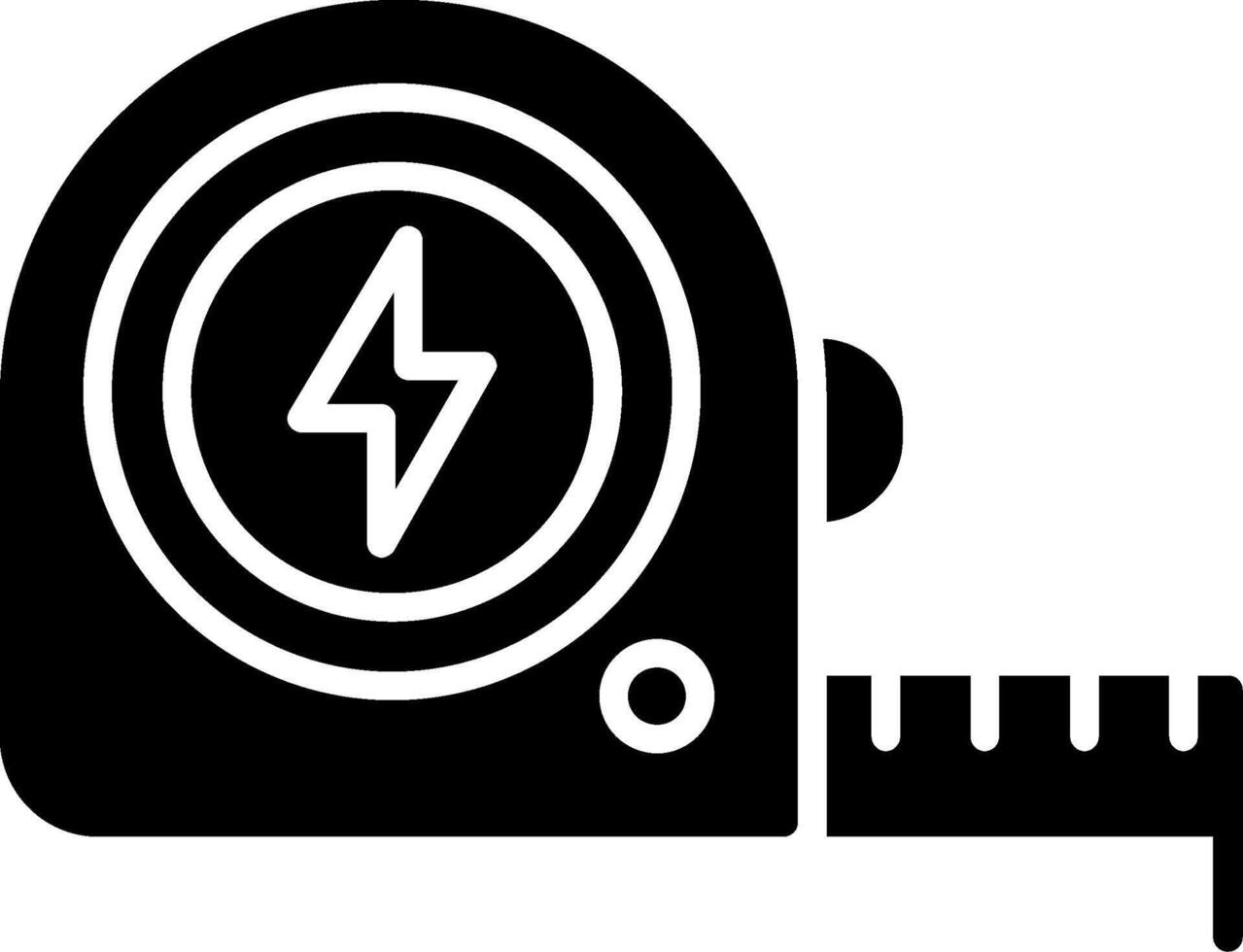 Measure Tap Glyph Icon vector