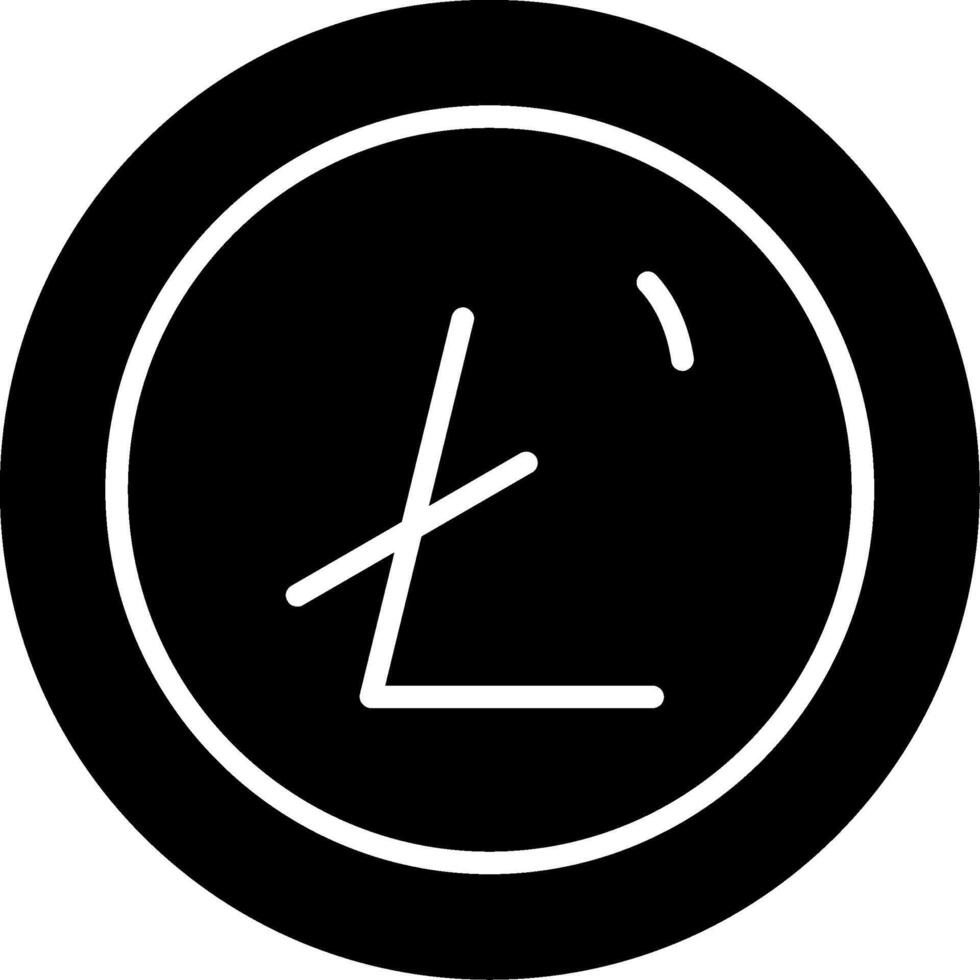 icono de glifo de litecoin vector