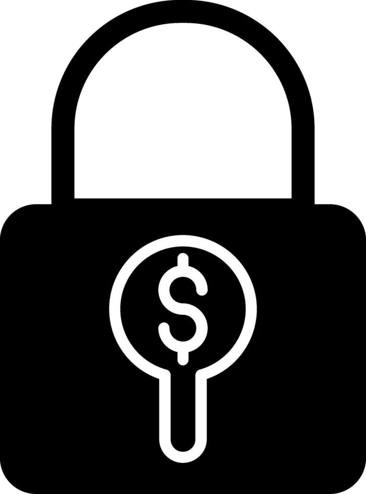 Locked Glyph Icon vector