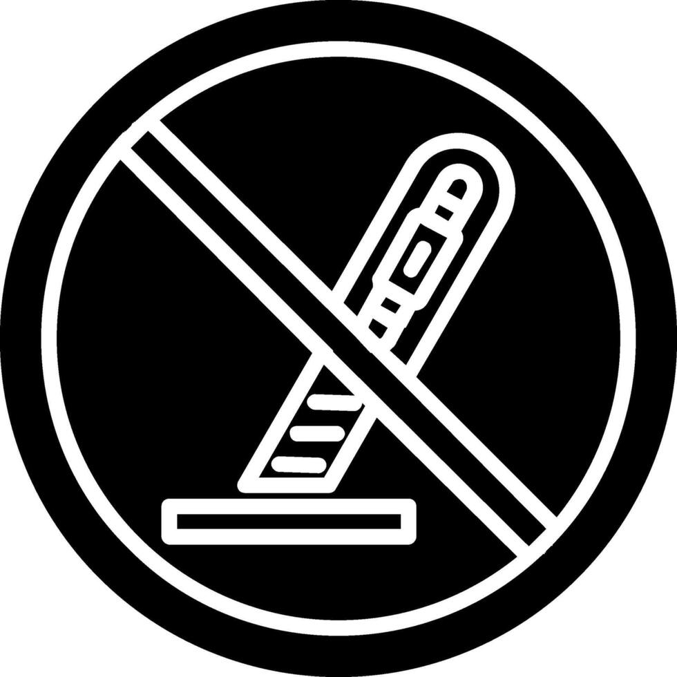 Prohibited Sign Glyph Icon vector