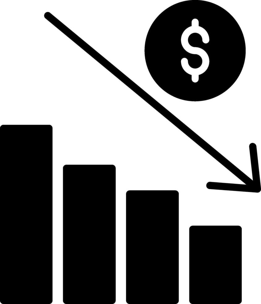 Losses Glyph Icon vector