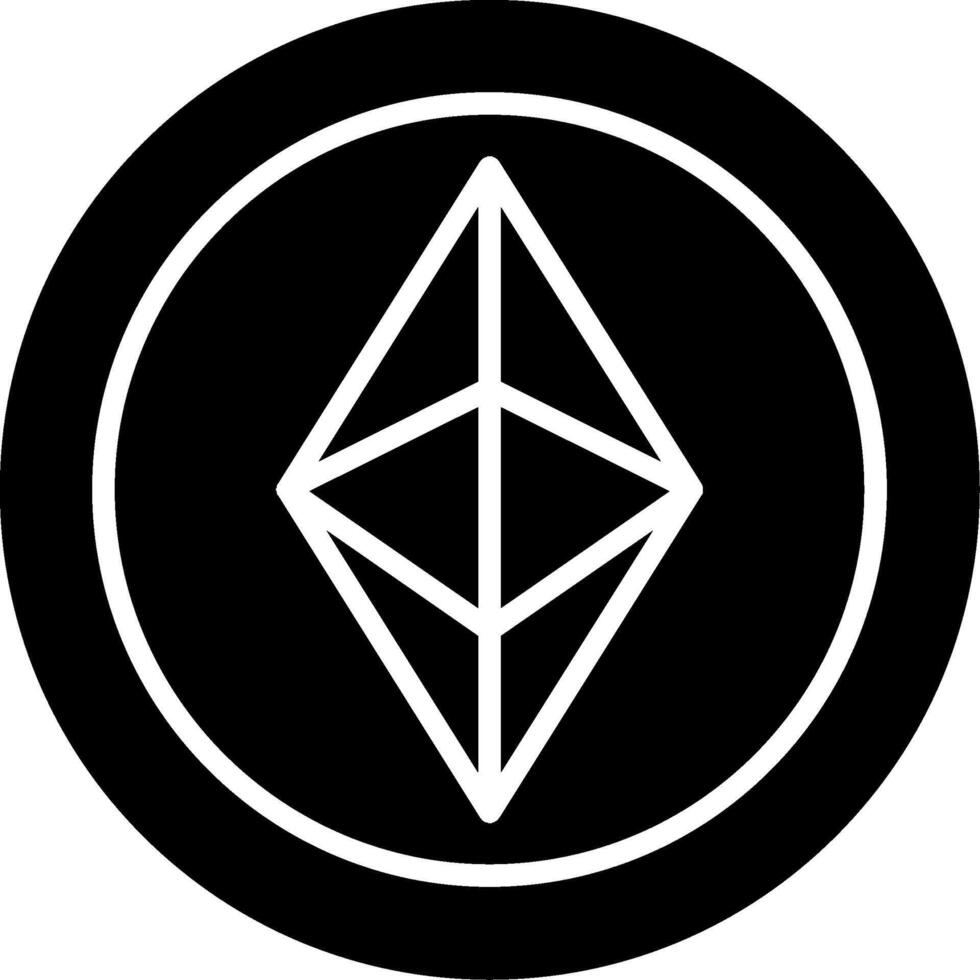 Ethereum Glyph Icon vector