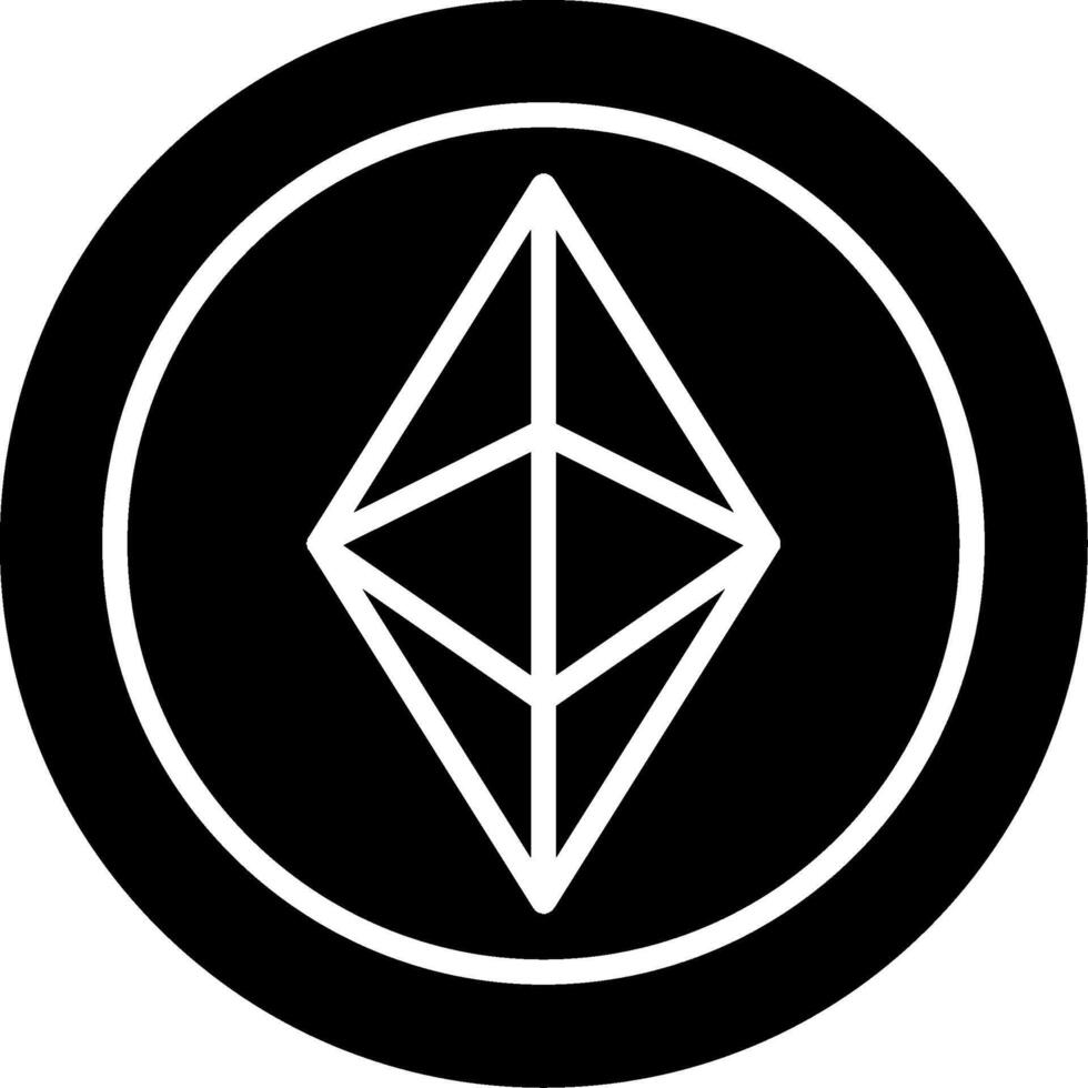 Ethereum Glyph Icon vector