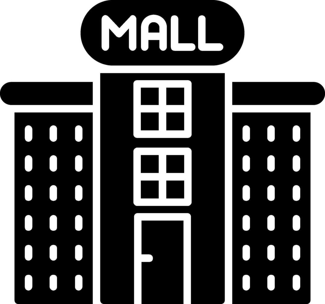 Shopping Mall Glyph Icon vector