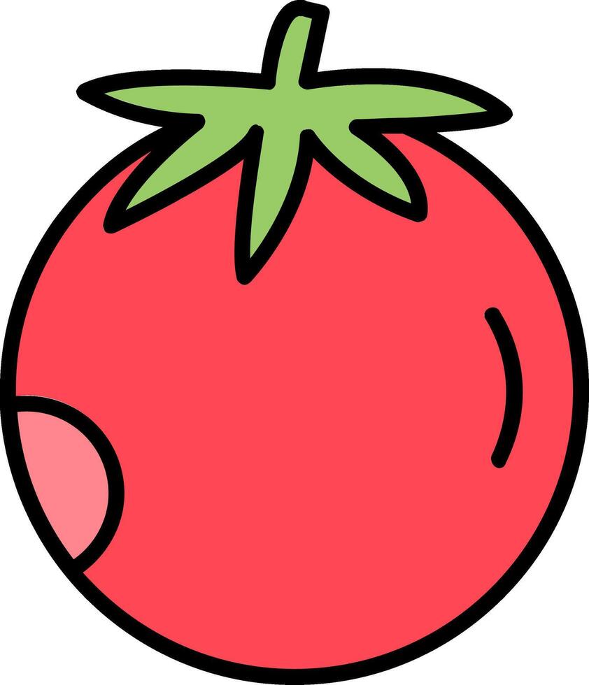 Tomatoes Line Filled Icon vector