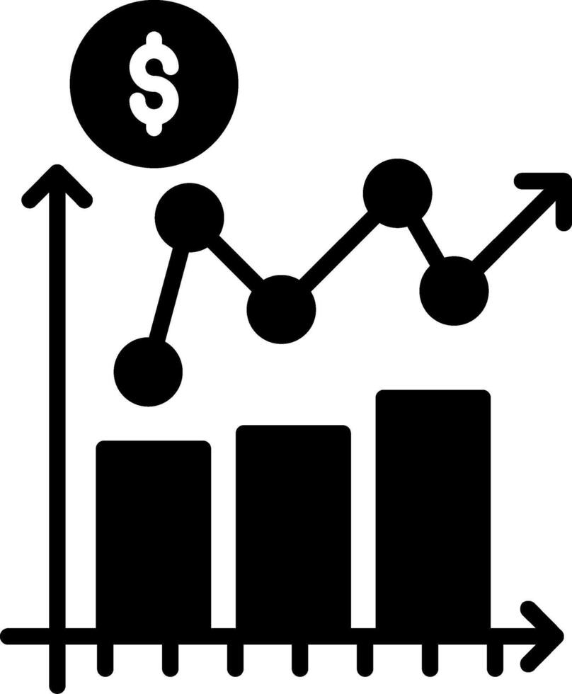 Profit Report Glyph Icon vector