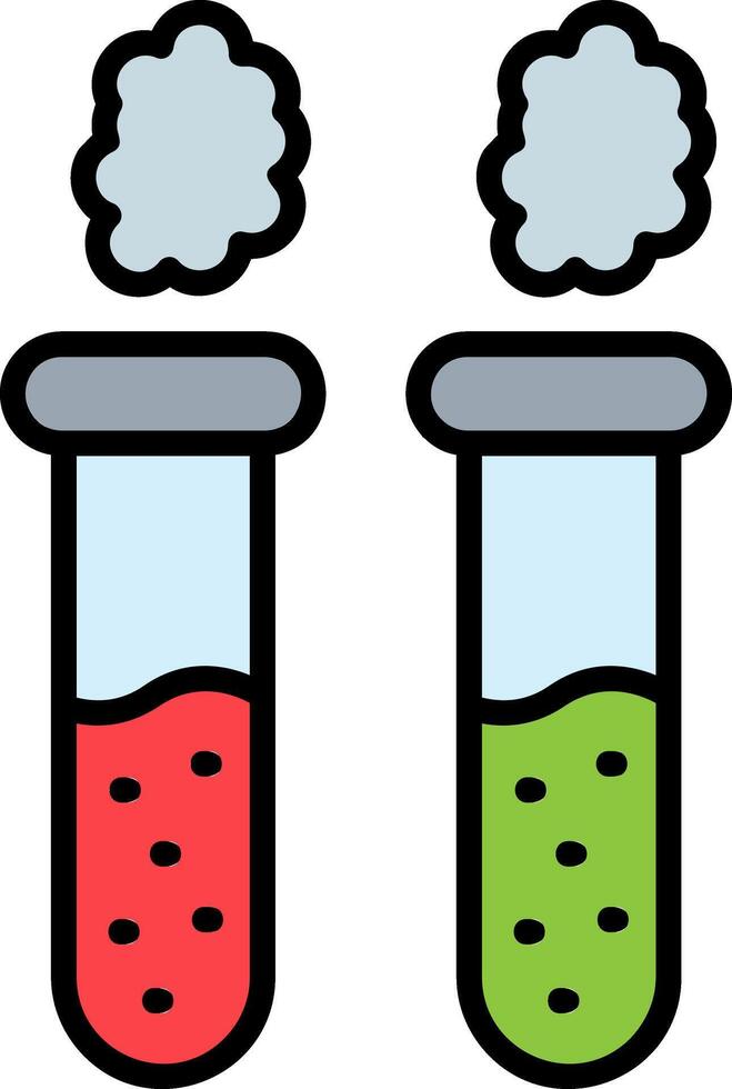 Test Tubes Line Filled Icon vector
