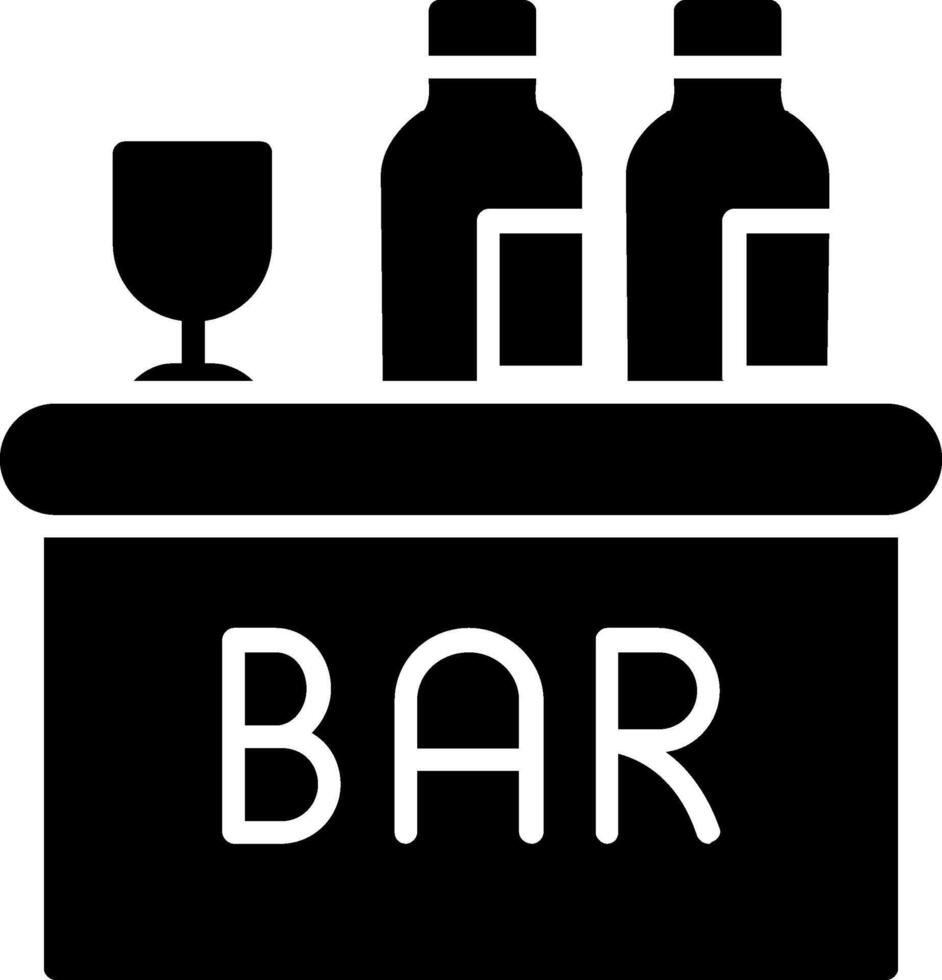 Bar Glyph Icon vector