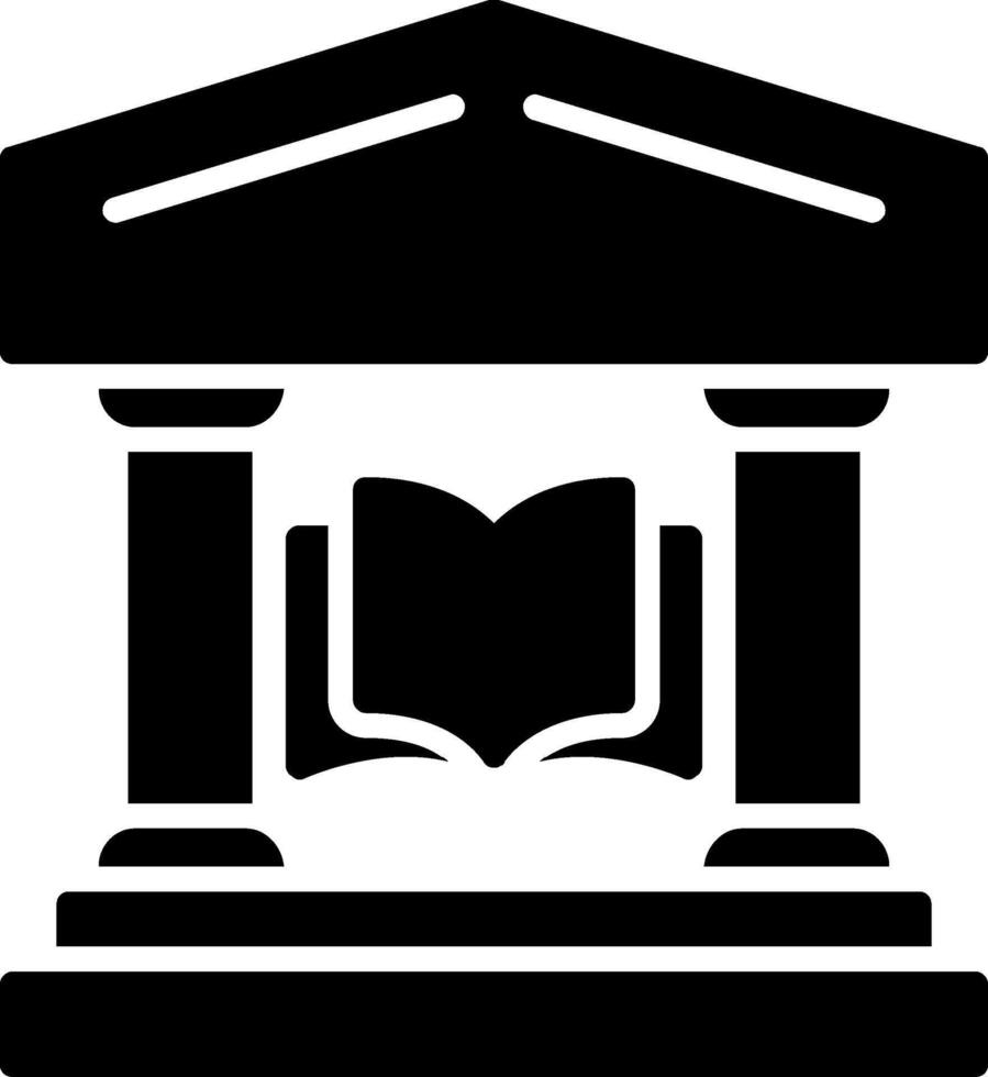 Library Glyph Icon vector