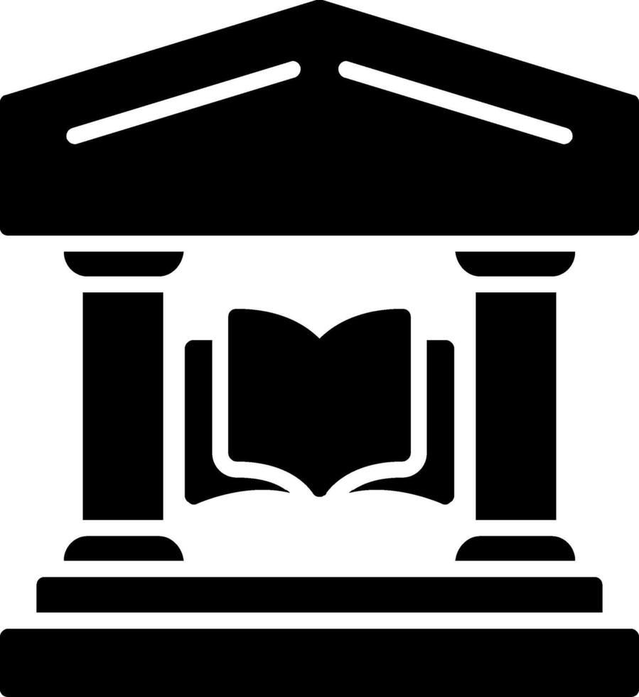 icono de glifo de biblioteca vector