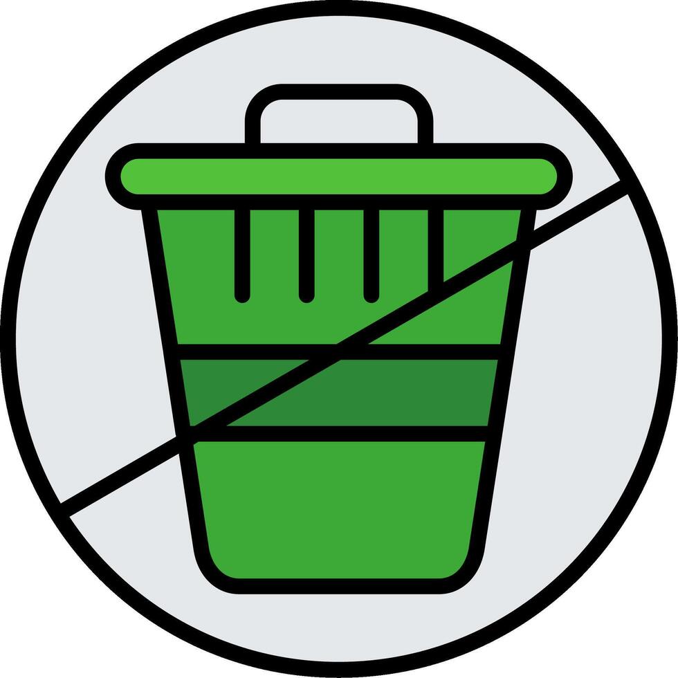 Zero Waste Line Filled Icon vector