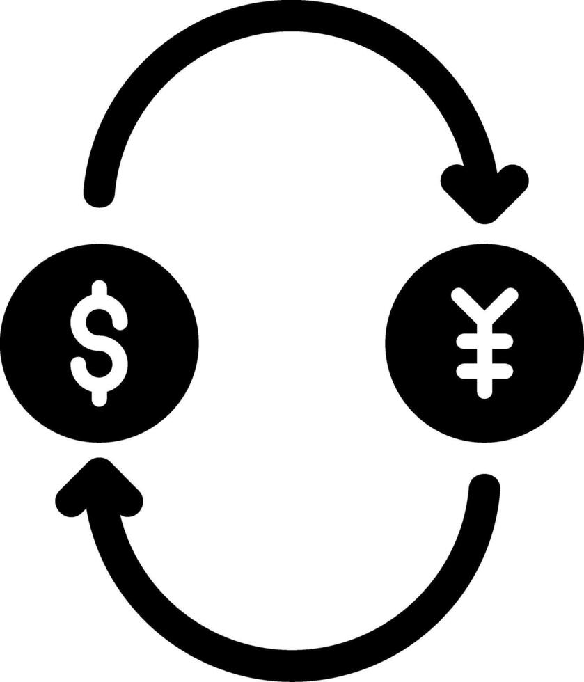 Forex Glyph Icon vector