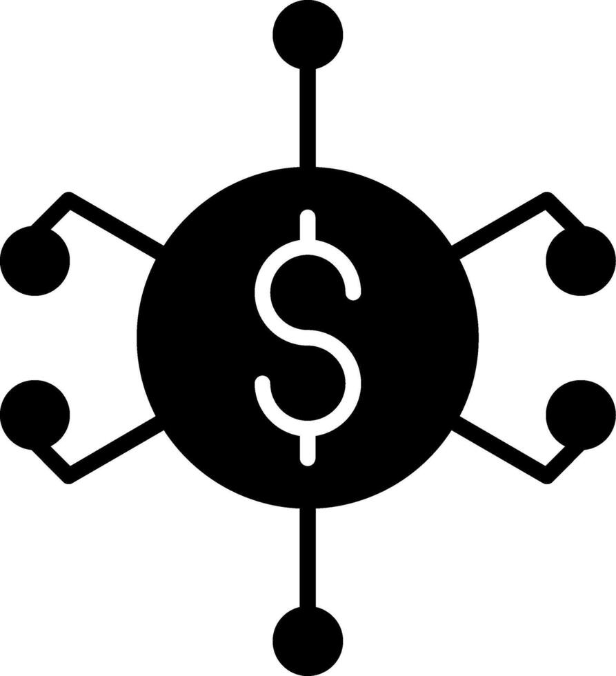 Fintech Glyph Icon vector