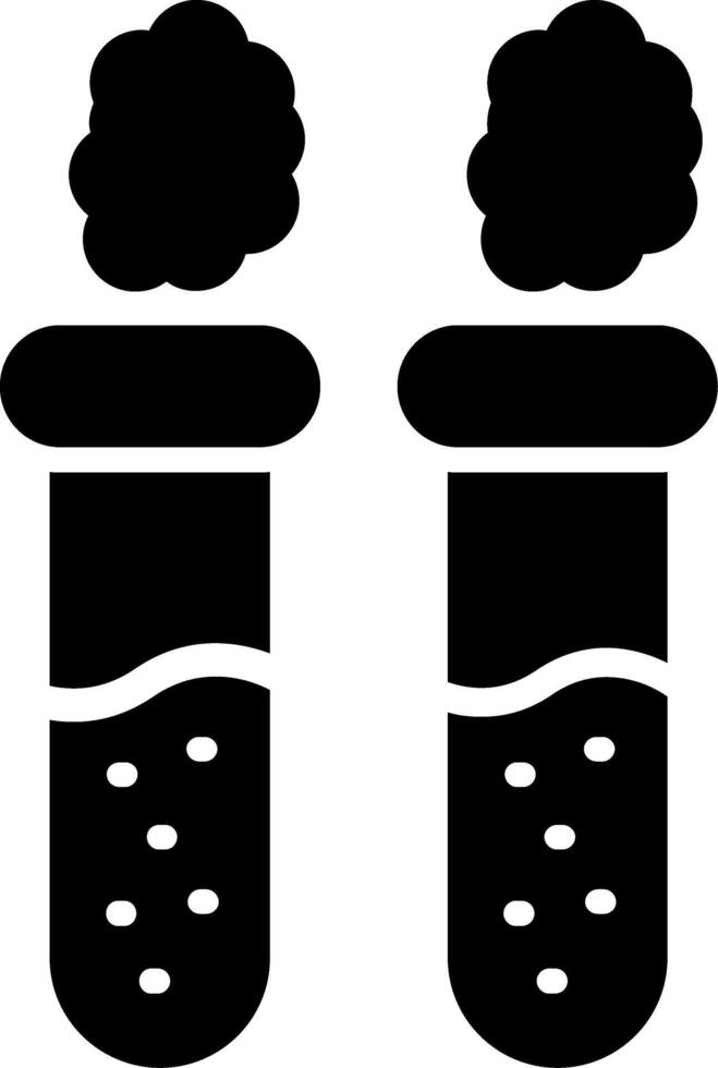 Test Tubes Glyph Icon vector