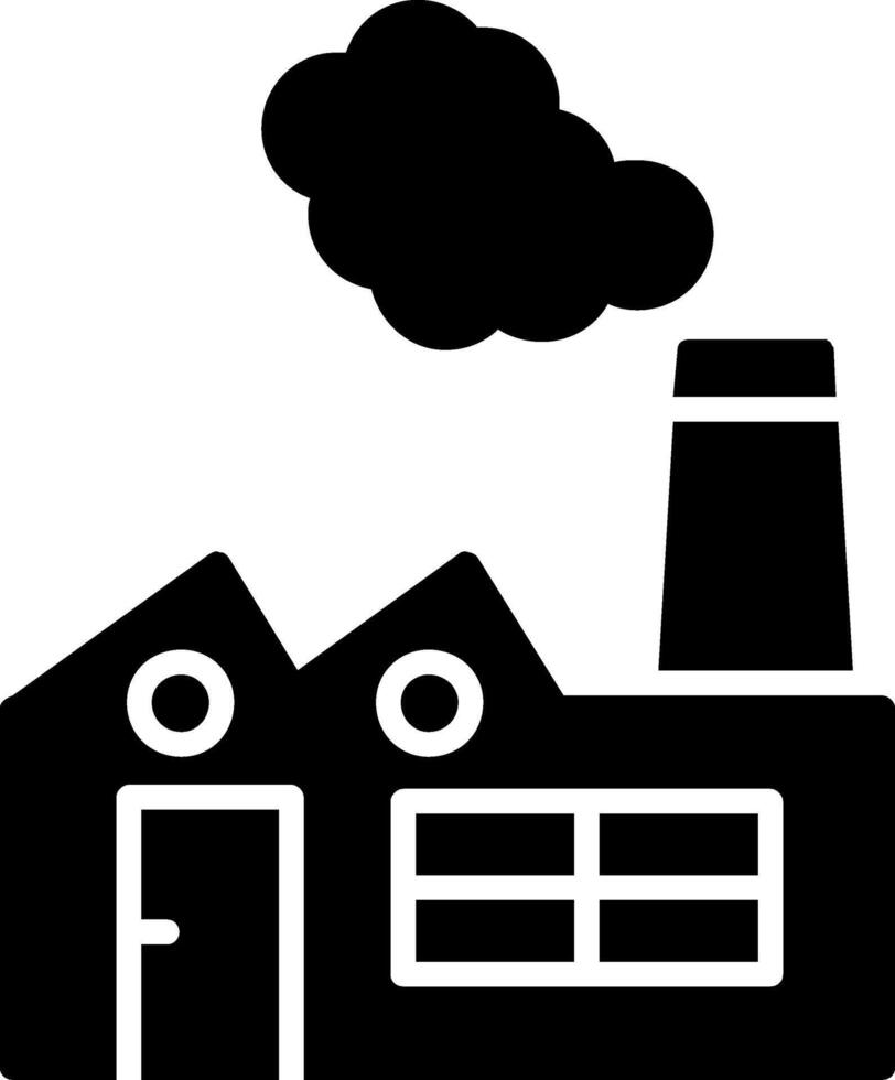 Factory Glyph Icon vector