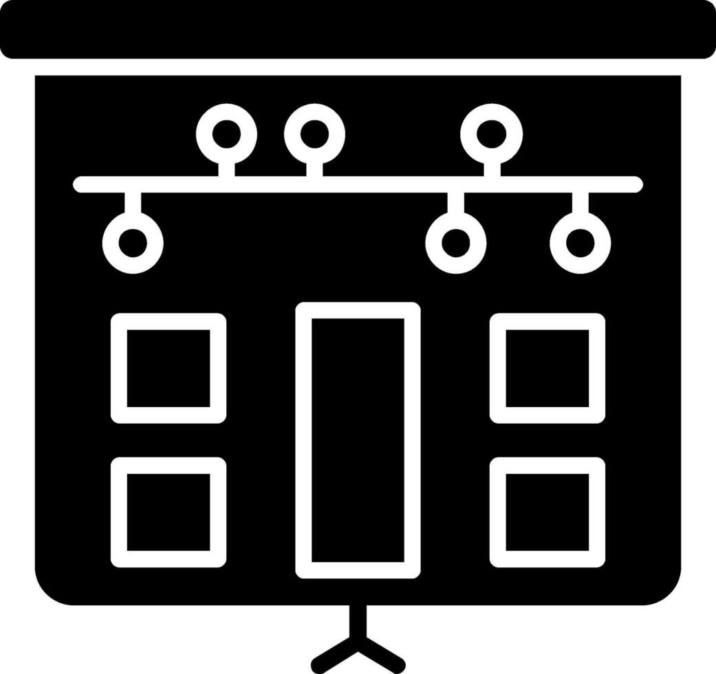 icono de glifo de storyboard vector