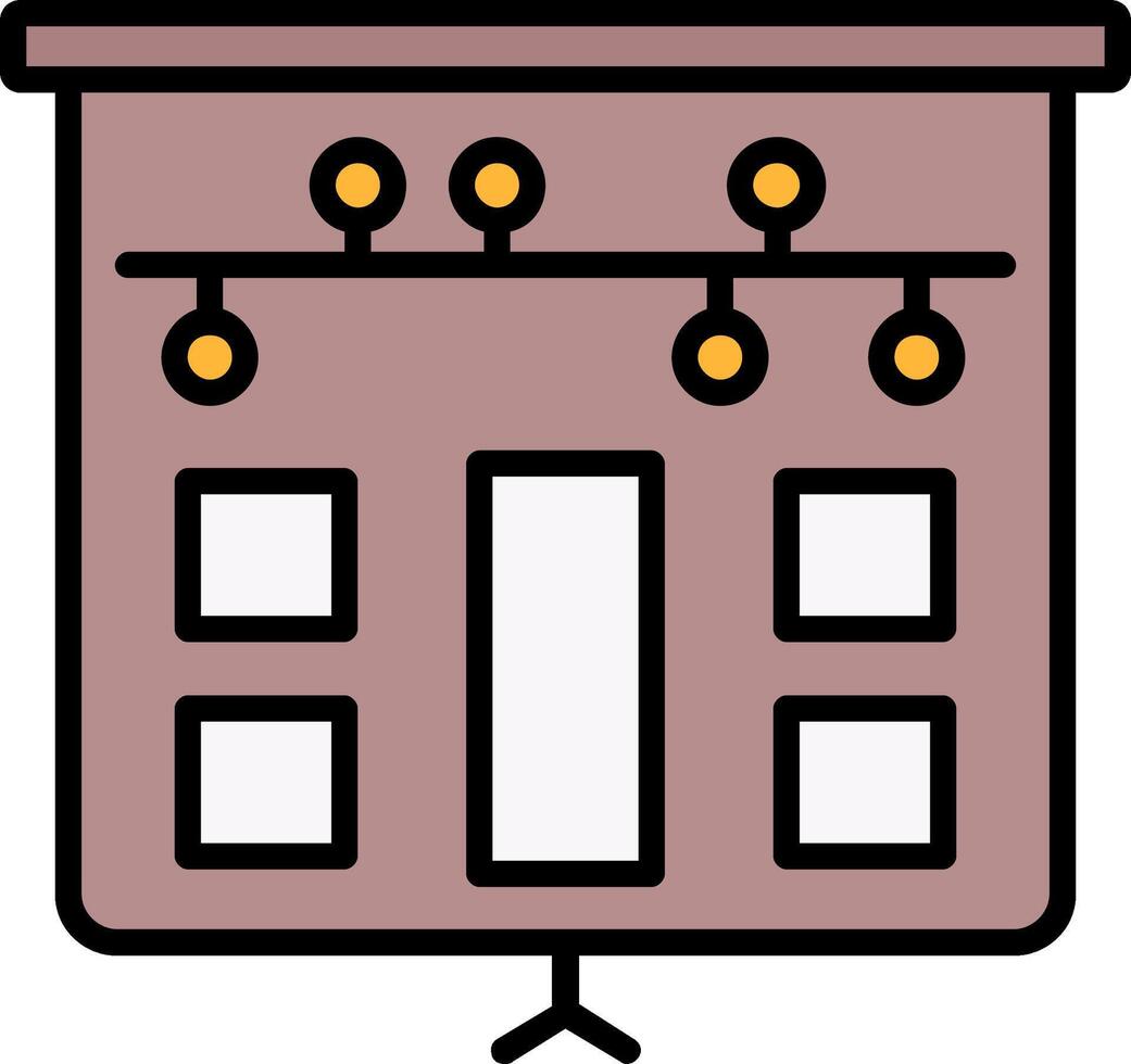 Storyboard Line Filled Icon vector