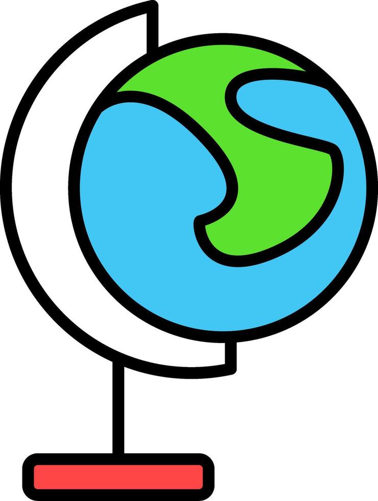 World Line Filled Icon vector