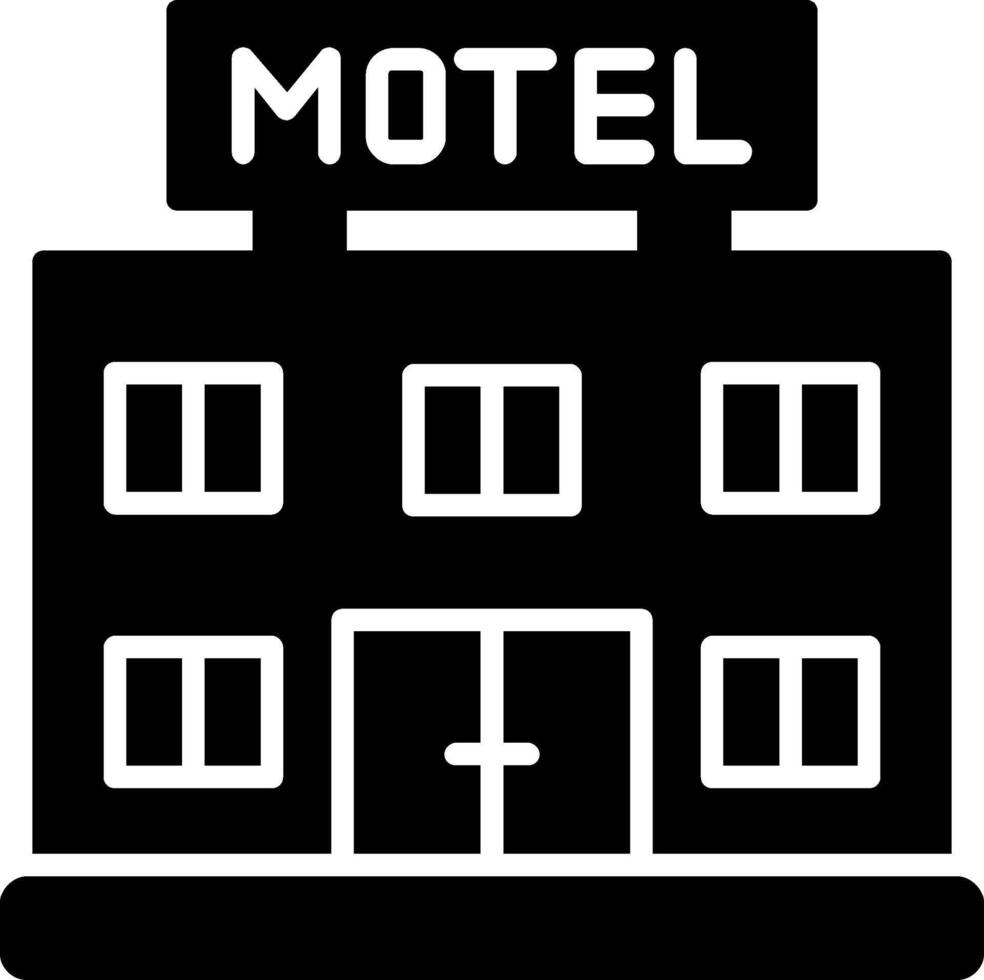 icono de glifo de motel vector