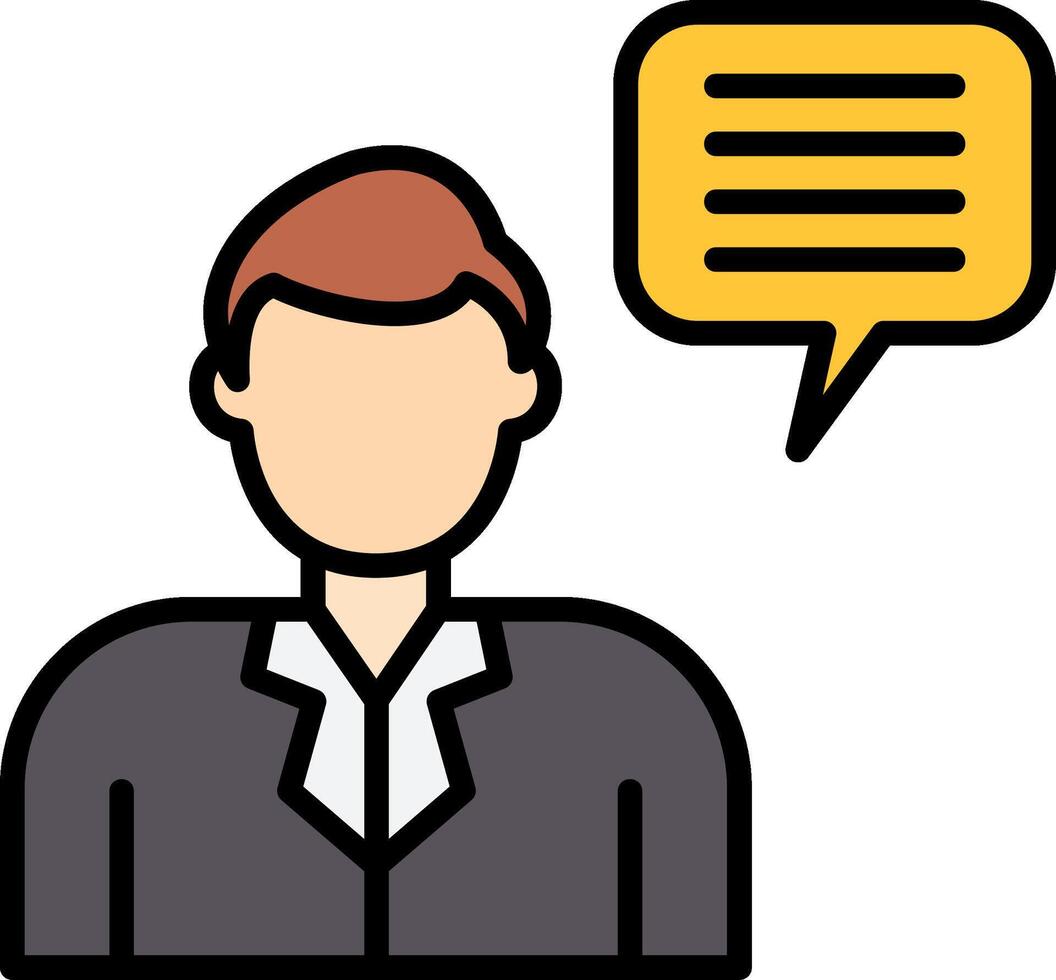 Advice Line Filled Icon vector