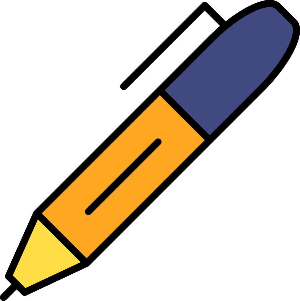 Fountain Pen Line Filled Icon vector