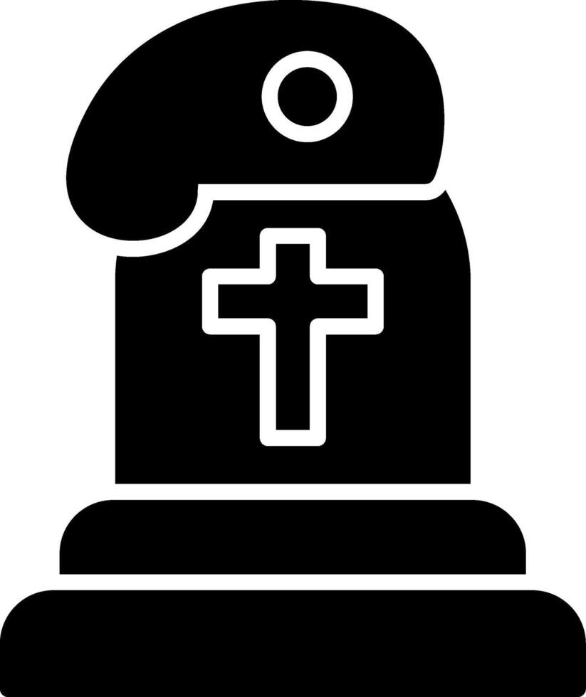 Grave Glyph Icon vector