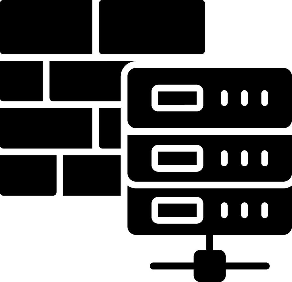 Firewall Glyph Icon vector