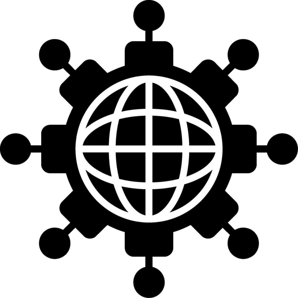Networking Glyph Icon vector