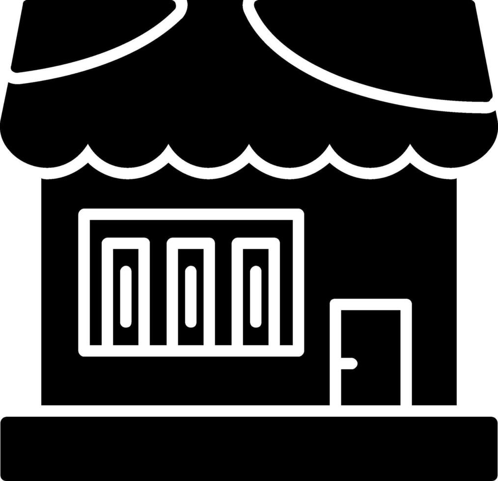 Book Shop Glyph Icon vector
