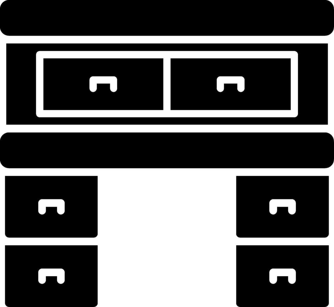 Bureau Glyph Icon vector